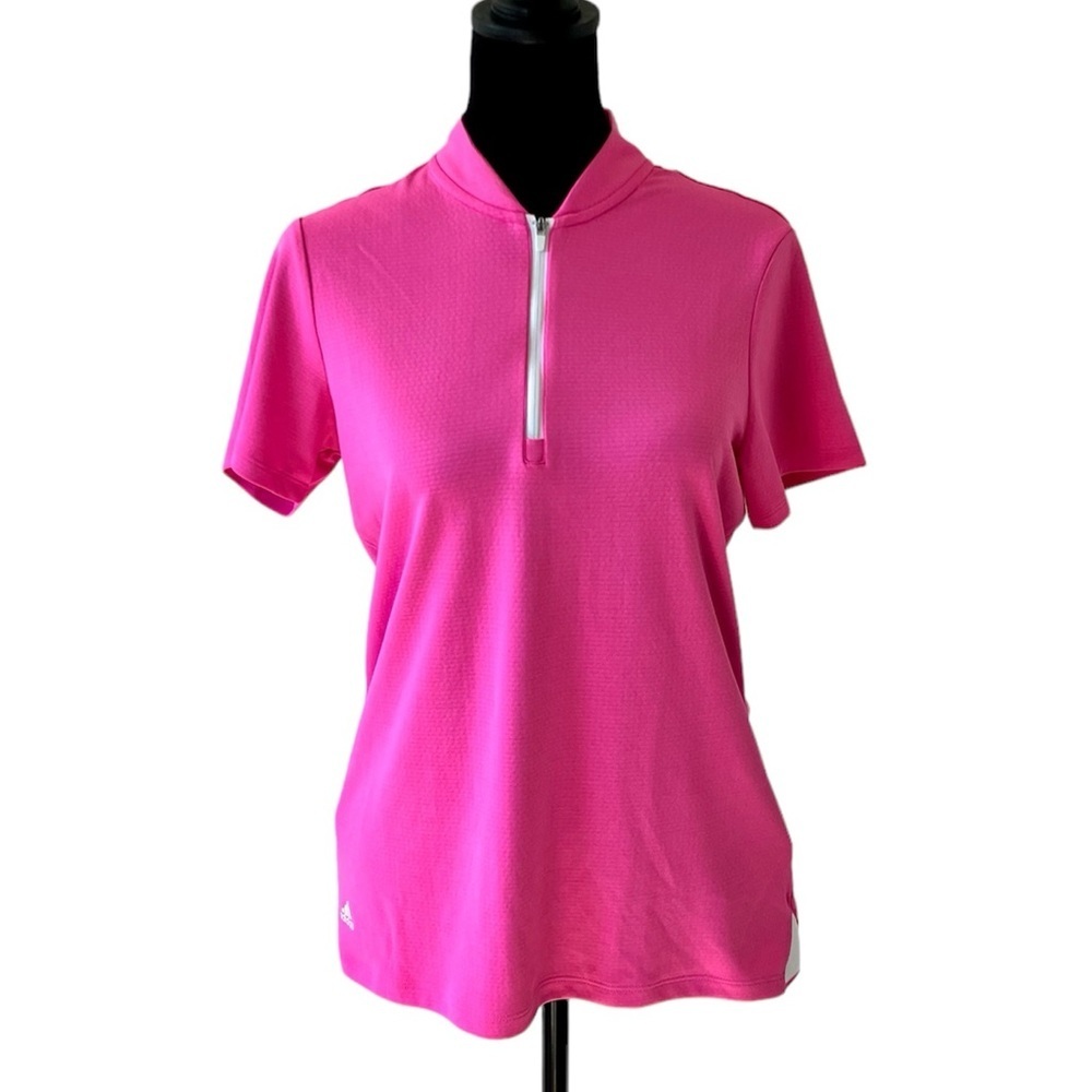 Adidas Golf Women's Heat.Rdy Primegreen Polo Shirt Pink Size Small